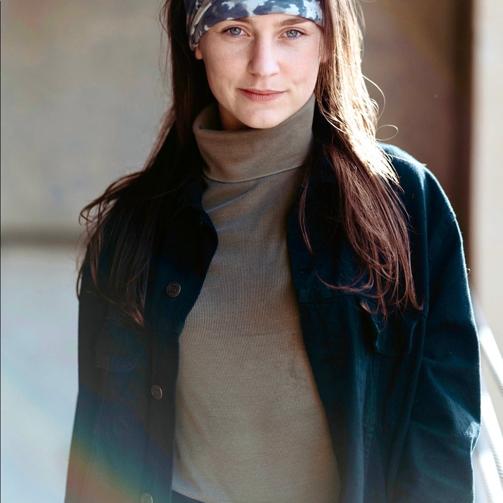 BANDEAU HEAD BAND Wide Multi Gray Camo beanie face mask - Picture 2 of 4